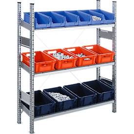 SSI Schäfer Complete stelling SBR 3000, basissectie, 3 schuine vakniveaus, 1536 x 600 x 995 mm