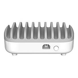 Compulocks 10 Ports USB Charging Dock Station With UK Plug - Ladestation - 120 Watt - 2.4 A - 10 Ausgabeanschlussstellen (USB)