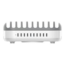 Compulocks 10 Ports USB Charging Dock Station With UK Plug - Ladestation - 120 Watt - 2.4 A - 10 Ausgabeanschlussstellen (USB)