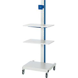 Computer-Ständer Typ 6018, B 650 x T 650 x H 1850 mm, mobil