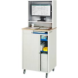 Computer-Station adlatus Typ 2015, B 720 x T 660 x H 1810 mm, fahrbar