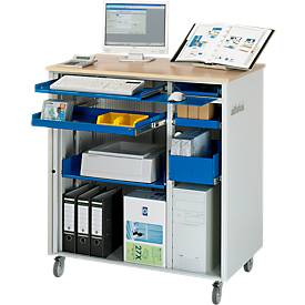 Computer-Station adlatus Typ 6001, B 1030 x T 660 x H 1100 mm, fahrbar