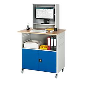 Image of Computer-Station Typ 6018, B 1100 x T 800 x H 1810 mm, fahrbar