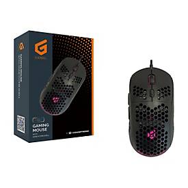 Conceptronic DJEBBEL04B 6D - Maus - Bienenwaben-Gehäuse - USB 2.0 - Schwarz