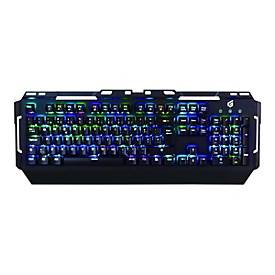 Conceptronic KRONIC - Tastatur - Hintergrundbeleuchtung - USB - Portugiesisch - Tastenschalter: blauer Schalter