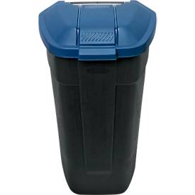 Container mit Deckel, anthrazit, Deckel blau