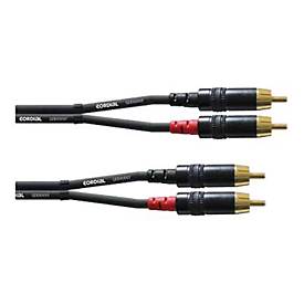 Audiokabel - RCA x 2 (M) bis RCA x 2 (M) - 3 m - Schwarz