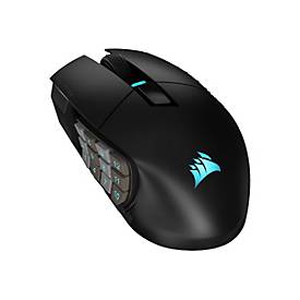 CORSAIR Scimitar Elite - Maus - RGB - optisch - 16 Tasten - kabellos, kabelgebunden