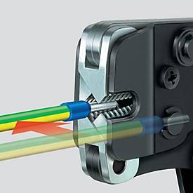 Crimpzange Gesamt-L.190mm 0,08-10,0 (AWG 28-7) mm2 brün.Mehrkomp.-Hüllen