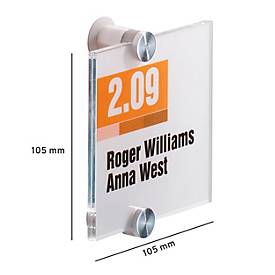 Crystal Sign Türschild, Acrylglas, B 105 x H 105 mm