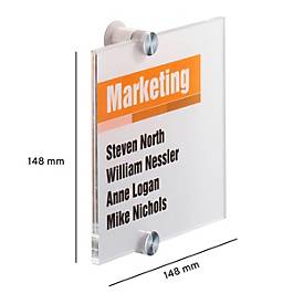 Crystal Sign Türschild, Acrylglas, B 148 x H 148 mm