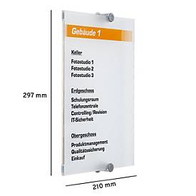 Crystal Sign Türschild, Acrylglas, B 210 x H 297 mm, DIN A4