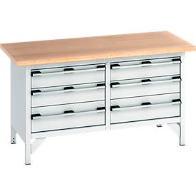 cubio Kastenwerkbank mit 6 Schubladen