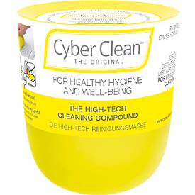 Cyber Clean® Reinigungsmasse Das Original, entfernt Schmutz, Keime & Bakterien auf strukturierten Oberflächen & in Zwischenräumen, wiederverwendbar, biologisch abbaubar, gelb, 160 g im New Cap Becher