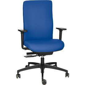 Image of Dauphin Bürostuhl SHAPE ECONOMY 2 COMFORT, Synchronmechanik, mit Armlehnen, flexible Rückenlehne, blau