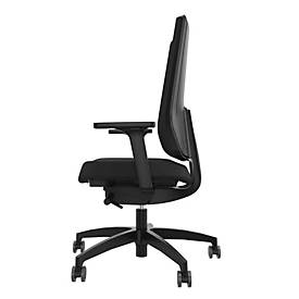 Dauphin Bürostuhl SLP Indeed operator, mit 2F-Armlehnen, Synchronmechanik, Muldensitz, Polster-Rückenlehne, schwarz
