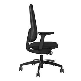 Dauphin Bürostuhl SLP Indeed operator, mit 2F-Armlehnen, Synchronmechanik, Muldensitz, Polster-Rückenlehne, schwarz
