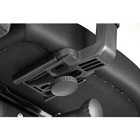 Dauphin Bürostuhl to-strike work comfort pro, mit Armlehnen, Synchronmechanik, Muldensitz, schwarz