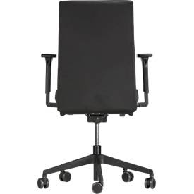 Dauphin Bürostuhl to-strike work comfort pro, mit Armlehnen, Synchronmechanik, Muldensitz, schwarz