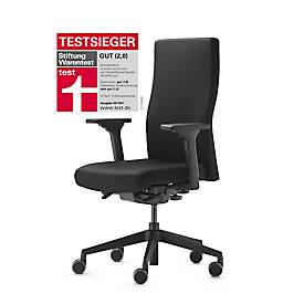 Dauphin-bureaustoel to-strike work comfort pro, met armleuningen, synchroonmechanisme, voorgevormde zitting, zwart