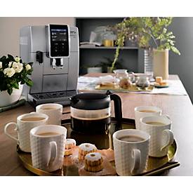 De'Longhi Kaffeevollautomat Dinamica Plus ECAM 370.95.S, für Bohnen, 1450 W, bis 1,8 l/300 g, „Mein Kaffee“ Funktion, Milchaufschäumer, silber