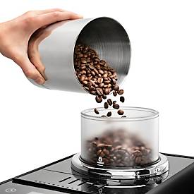 De'Longhi Kaffeevollautomat Rivelia Onyx EXAM 440.55.B, für Bohnen/Pulver, 1450 W, bis 1,4 l/250 g, 2 Bohnenbehälter, Milchaufschäumer, schwarz
