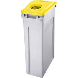 Deckel für Flaschen und Dosen, für Abfallbehälter Slim Jim®, gelb