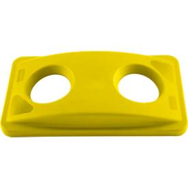 Deckel für Flaschen und Dosen, für Abfallbehälter Slim Jim®, gelb