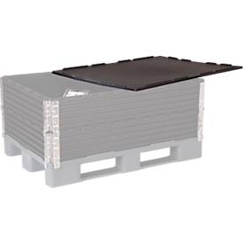 Deckel für Paletten-Aufsatzrahmen, L 1200 x B 1000 mm, schwarz