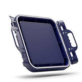 Deckel für quadratischen Kunststoff-Eimer mit Volumen 32 und 46 l, lebensmittelecht, Ø 513 x H 414 mm, HDPE/PP/PE, blau