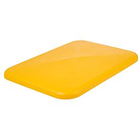 Deckel für Rechteckbehälter, Kunststoff, 135 l, gelb