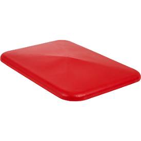 Deckel für Rechteckbehälter, Kunststoff, 227 l, rot