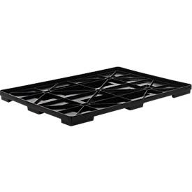 Deckel für Transport- und Stapelbehälter Noah mit Volumen 354 oder 535 l, B 1200 x T 800 x H 70 mm, schwarz