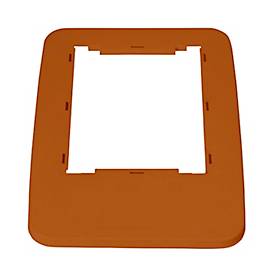 Deckelrahmen Probbax, für Wertstoffsammler Serie MixMatch mit Volumen 60 und 80 l, L 325 x B 455 x H 20 mm, Polypropylen, braun