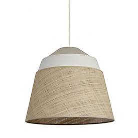 Deckenleuchte AMALIA natur/weiß, Rattan & Textil, Ø 38 cm, E27, ohne Leuchtmittel, meet by Paperflow