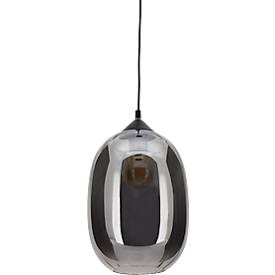 Deckenleuchte Strada, Glas, spiegelgrau, B 200 x T 200 x H 400 mm, E27, meet by Paperflow