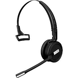 DECT Headset EPOS | Sennheiser IMPACT SDW 5011, kabellos, monaural, 3 Tragearten, UC-optimiert, Skype-zertifiziert, ActiveGard®, mit DECT-Dongle