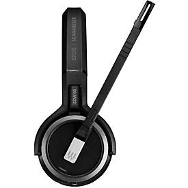 DECT Headset EPOS | Sennheiser IMPACT SDW 5061, kabellos, binaural, mit Kopfbügel, UC-optimiert, Skype-zertifiziert, ActiveGard®, inkl. DECT-Dongle