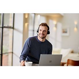 DECT Headset Jabra Engage 55 Stereo, schnurlos, USB-A-Adapter, kompatibel zu Unified Communications, bis zu 13 Std. Akku