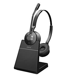 DECT Headset Jabra Engage 55 Stereo, schnurlos, USB-C-Adapter, mit Basisstation, kompatibel zu MS Teams, bis zu 13 Std. 