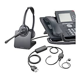 DECT-Headset Plantronics CS520, schnurlos/binaural, inkl. Telefonadapter APV-63, 120 m Reichweite