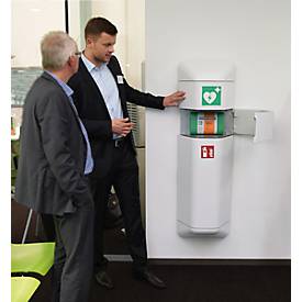 Defibrillator-Aufsatz, f. Feuerlöscherschrank help, B 434 x T 225 x H 196 mm, weiß