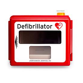 Defibrillator Hartschalen-Wandkasten, mit akustischem und optischem Alarm