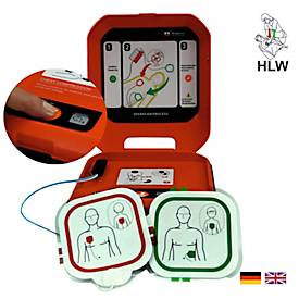 Defibrillator MedX5 HeartSave Y, manuelle Schockabgabe, Sprachausgabe DE/EN, Grafikanzeige, IP55, mit HLW-Feedback-Sensor