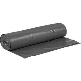 Deiss Abfallsäcke, 120 l, mit Zugband, Stärke 45 μ, Recycling-LDPE, grau, 10 Stück