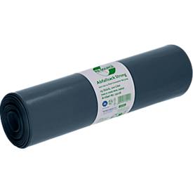 Deiss Abfallsäcke Strong, 100% PCR Recycling-LDPE, 120 Liter, besonders reißfest, B 700 x H 1100 mm, natur, 60 µm, 200 Stück