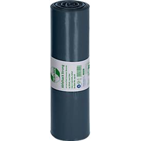 Deiss Abfallsäcke Strong, 100% PCR Recycling-LDPE, 120 Liter, besonders reißfest, B 700 x H 1100 mm, natur, 60 µm, 200 Stück