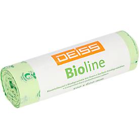 DEISS Bioline Bioabfallsäcke, Biofolie Ecovio, natur, B 500 x H 600, 30 Liter, 500 Stück