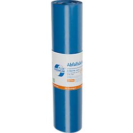 Deiss PREMIUM PLUS® Abfallsäcke, Recycling-LDPE, reißfest, B 700 x H 1100 mm, 120 liter, 31 µm, blau, 250 Stück
