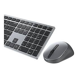Dell Pro Plus-Tastatur und -Maus – KM7321W - deutsch (QWERTZ) - Volle Größe (100%) - Kabellos - RF Wireless + Bluetooth - QWERTZ - Grau - Titan - Maus enthalten